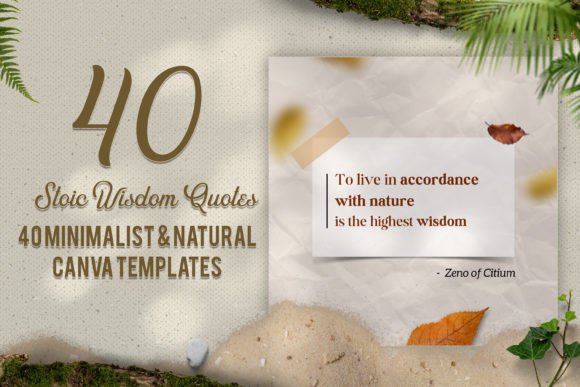 40 Minimalist Natural Canva Templates: A Guide to Stoic-Inspired Design