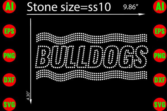 Bulldogs Rhinestone Templates: Bold Graphic Design Assets
