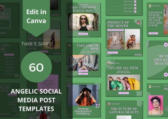 Elevate Your Brand with Stunning Angelic Social Media Templates