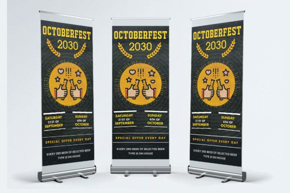 Festival Roll Up Banner Templates Design for Any Project