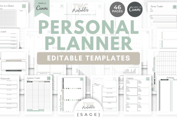 Reclaim Your Time and Creativity with Personal Planner Canva Templates SAGE
