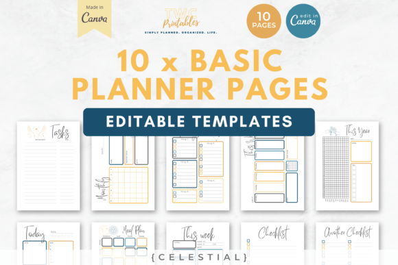 Strategic Organization: Leveraging Canva Planner Templates 10 Pages CELES for Focused Execution