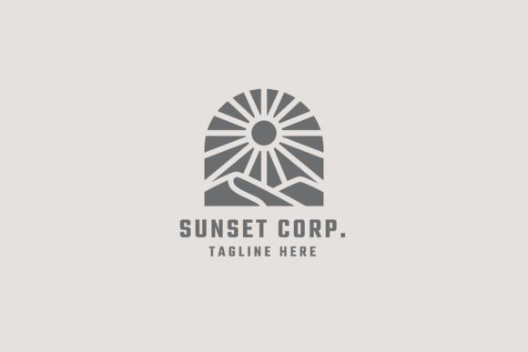 Sunset Corp. Pro Logo Templates: A Visual Identity for Coastal Ventures